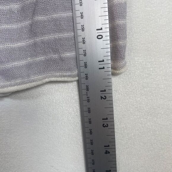 Gentle Fawn Lilac & White Striped Linen-Blend Henley Top – Size L - Picture 10 of 10